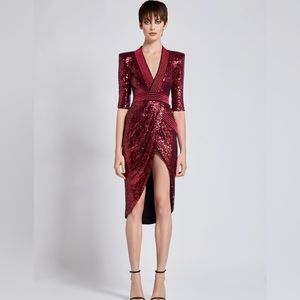 Zhivago EYE OF HORUS SEQUIN DRESS Ruby, size 6, worn once